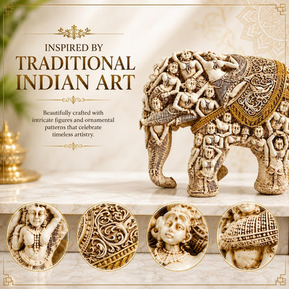 Handcrafted Polyresin Elephant Showpiece