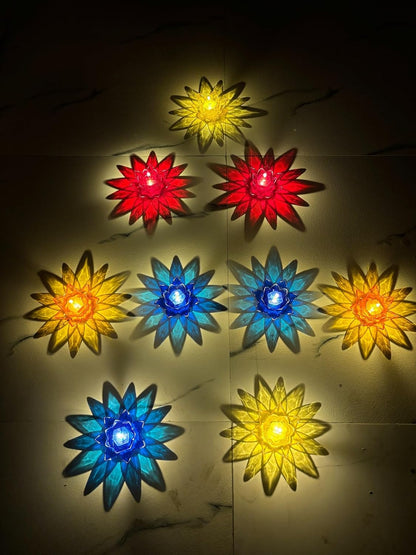 Lotus 3D Reflection Water Diya (Pack of 36)