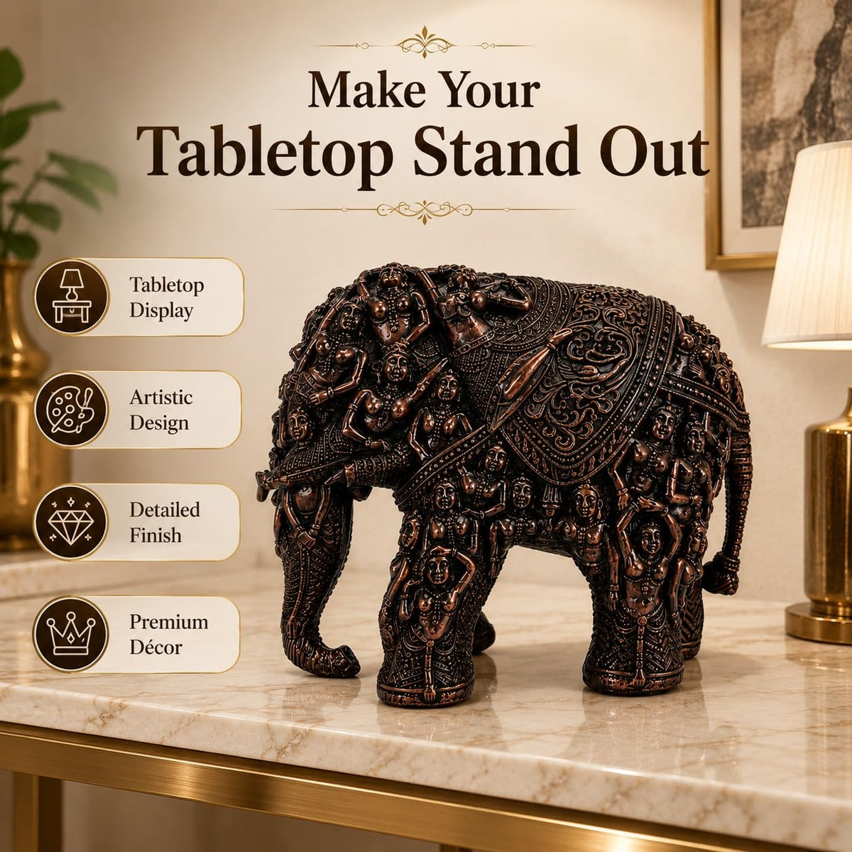 Handcrafted Human Incarnated Elephant Showpiece