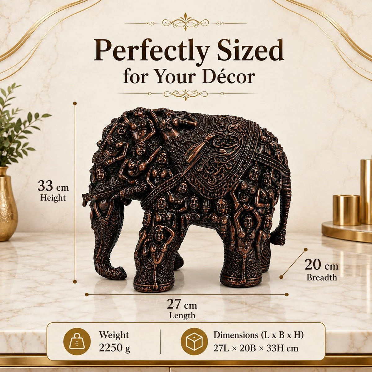 Handcrafted Human Incarnated Elephant Showpiece