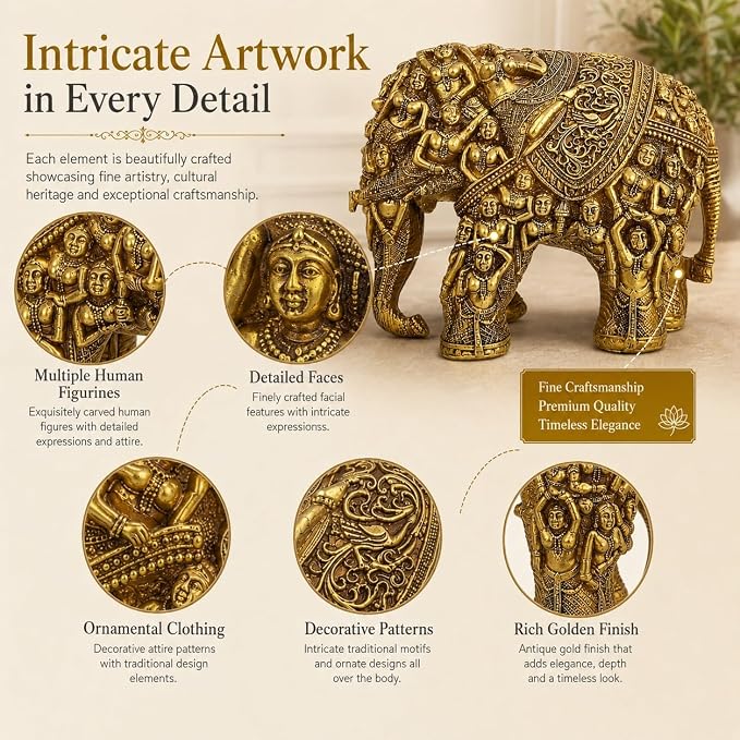 Handcrafted Human Incarnated Elephant Showpiece