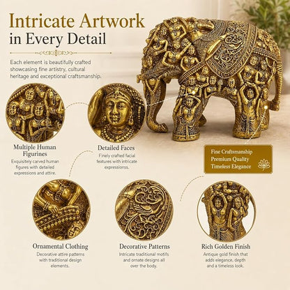 Handcrafted Human Incarnated Elephant Showpiece
