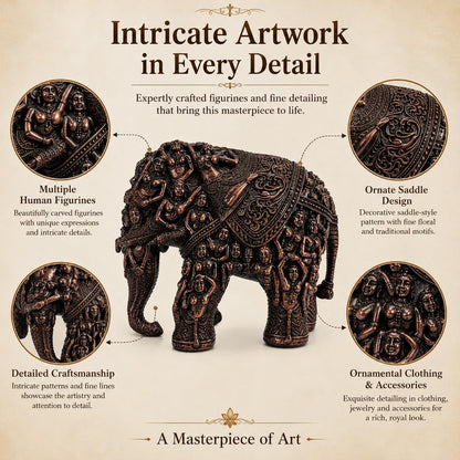 Handcrafted Human Incarnated Elephant Showpiece