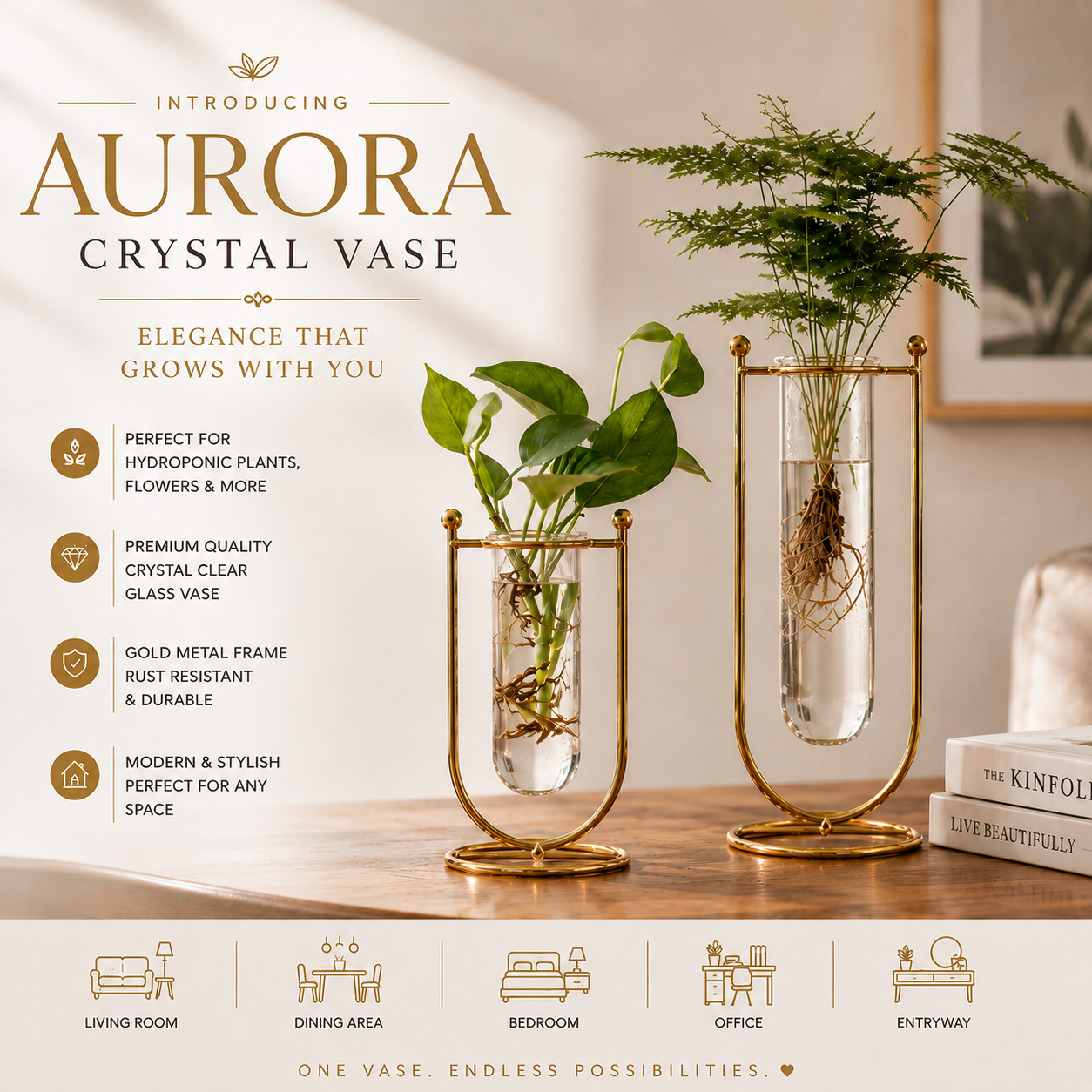 Aurora Crystal Vase (Set of 2)