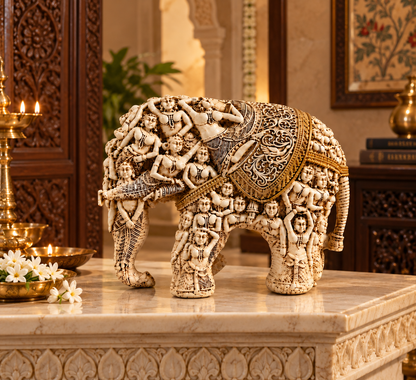 Handcrafted Polyresin Elephant Showpiece