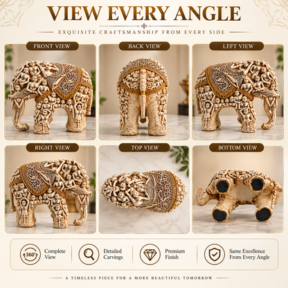 Handcrafted Polyresin Elephant Showpiece