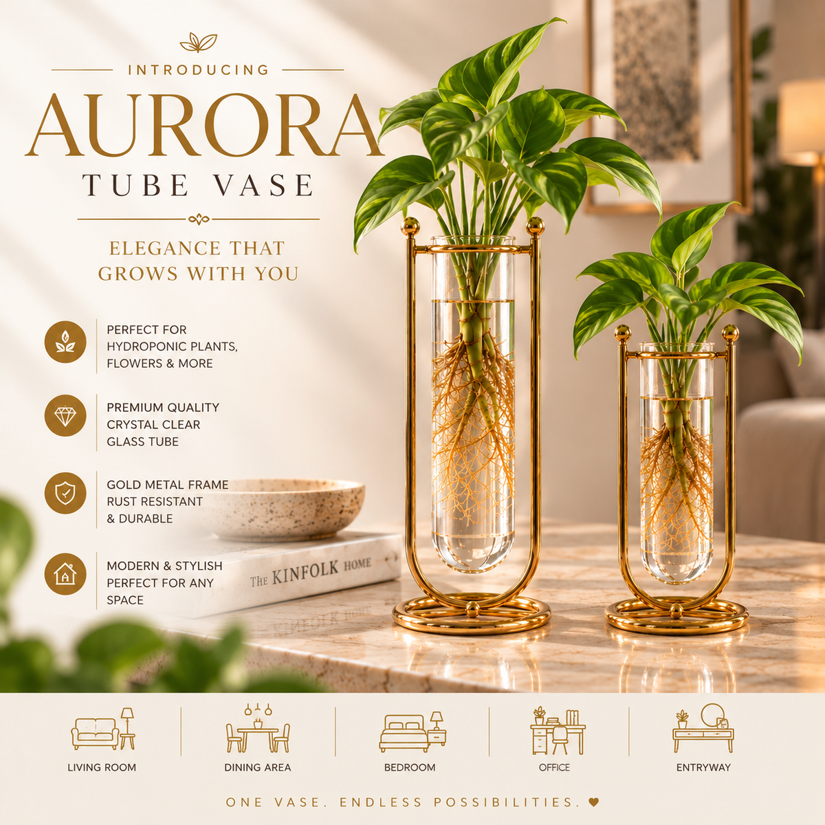 Aurora Crystal Vase (Set of 2)