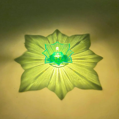 3D Reflection Water Sensor Rangoli Diya
