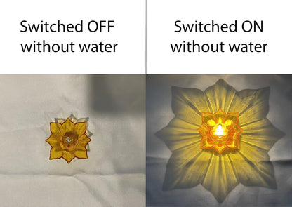 3D Reflection Water Sensor Rangoli Diya