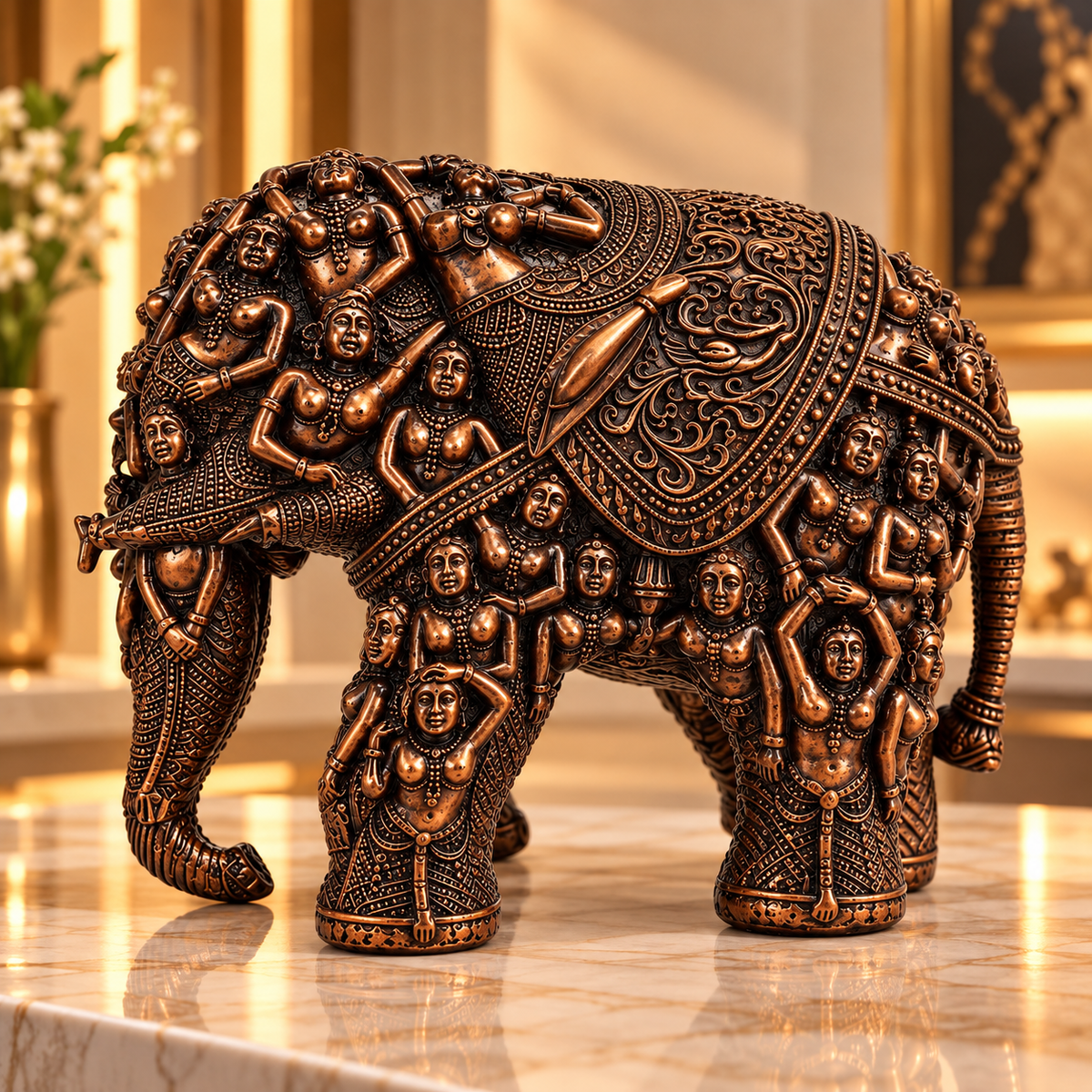 Handcrafted Human Incarnated Elephant Showpiece